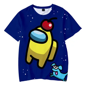Copii Tricouri T-Shirt pentru Copii Joc Nou Printre Noi, Tricou de Bumbac Desene animate Copilul Băieți Fete Topuri Casual Imbracaminte