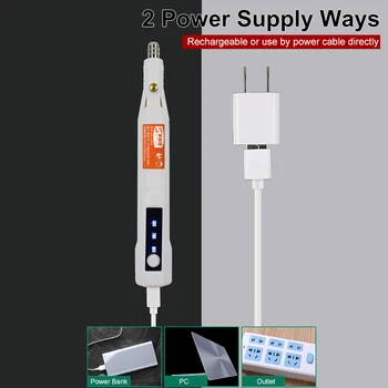 110/138/188pcs 3 trepte cu Acumulator Polizor Electric Burghiu Gravură Pen Rotary Tool Kit 1100mAh de Încărcare USB 5000-15000r/min