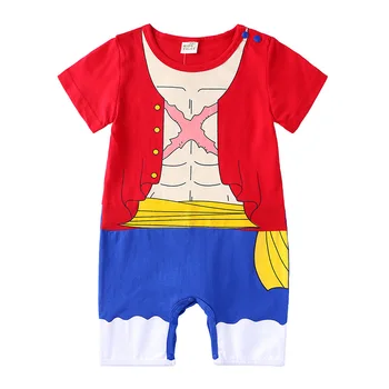 Băiețelul Romper One Piece Luffy Zoro Amuzant Costum Copil Drăguț Costum Petrecere Cadou Cosplay Vara Îmbrăca Salopeta picătură de transport maritim