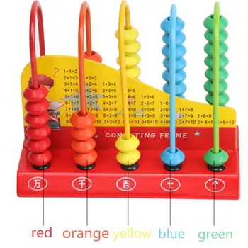 Abac din lemn pentru Copii de Învățare Matematica Jucarii Educative de Matematică Margele de Numărare Copii mici, Preșcolar Grădinița de Jucărie