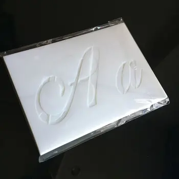 36buc/set Scrisoare Alfabet Stencil Pictura pe Perete Lemn DIY Șablon Desen cu semne de Punctuație Artă Plastică Ambarcațiuni
