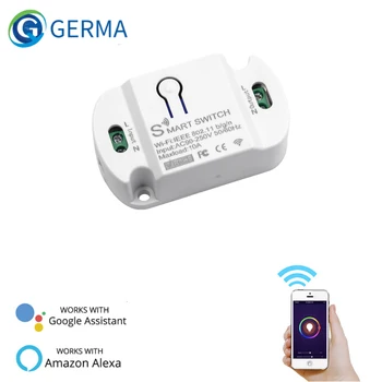 GERMA 433,92 MHz Receptor Wifi Telefon Mobil de la Distanță Comutator de Comandă a Releului de 110V 220V Smart Home 433 mhz Tuya App Timer Modul