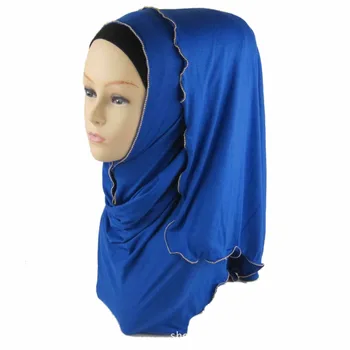 32 culori Musulmane Hijab Eșarfă de Bumbac Moale eșarfă Lungă cu fermoar frontieră văl isamic eșarfă