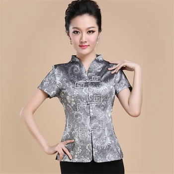 Tang costum doamnelor rochie de vara Chineză stil de moda блузки женские cheongsam de top de vară etnice stil retro femei bluze
