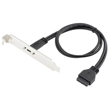 19pin header USB la USB 3.1 Tip-C prin Cablu de 20 de PINI USB3.0 Femeie la USB-C Adaptor Card PCI-e mult Timp de profil Suport