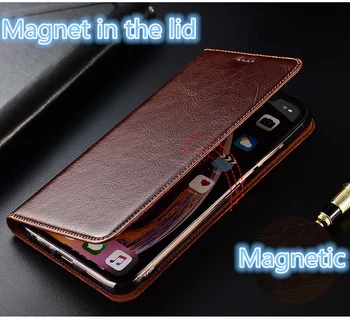 Crazy Horse Piele naturala Magnetic Cazul în care Telefonul Sta Flip Cover Pentru LG V30 LG V30 Plus de Caz Pentru LG V20 Caz Flip Funda Coque