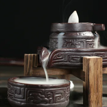 Retro Ceramice Refluxul Arzător De Tămâie Cascada Cădelnița Cu Tămâie Stick Suport Aromaterapie Cuptor Decor Acasă Cel Mai Bun Cadou