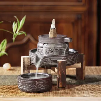 Retro Ceramice Refluxul Arzător De Tămâie Cascada Cădelnița Cu Tămâie Stick Suport Aromaterapie Cuptor Decor Acasă Cel Mai Bun Cadou