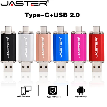 Hotsale JASTER OTG USB Flash Drive albastru Usb 2.0 negru Pen Drive 128GB Tip C Micro red Stick Usb 16GB 32GB 64GB Pendrive