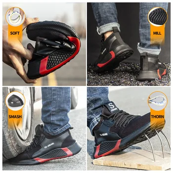 TopFight Brand JUBANG Dimensiune 48 47 Pantofi de Lucru Glezna Supraviețuire Masuri Anti-zdrobitor de Oțel Mid-placă de Siguranță Pantofi Militar Zapatos De