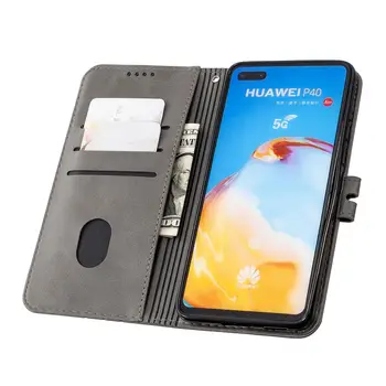 Piele Flip Stand Cazuri de Telefon Pentru Huawei P40 Lite P30 Mate 30 Pro P20 Pereche 20 Lite Caz Acoperire Magnetică Portofel cu Slot pentru Card