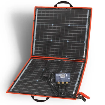 80w 12V Flexibil de panouri Solare în aer liber Foldble Panouri Solare Seturi Pentru Acasă Drumeții/Bărci/RV/ Celulă Solară 18V Încărcare Solară panou