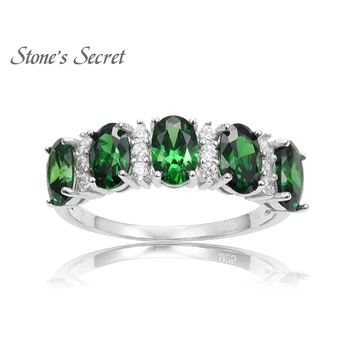 925 Sterling Silver-a Creat Inelul de Smarald Verde Piatra Naturala Bijuterii Fine Petrecere de Nunta Inel pentru Femei