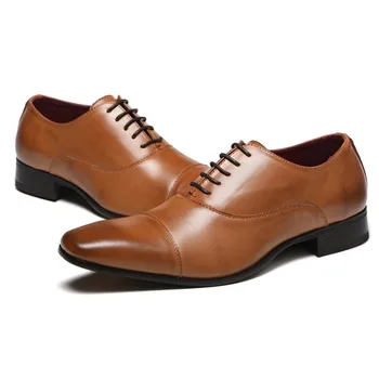 Mazefeng Brand de Lux din Piele PU de Moda, Oameni de Afaceri Rochie Mocasini Ascuțite Negru Pantofi Oxford Respirabil Formale Pantofi de Nunta 46