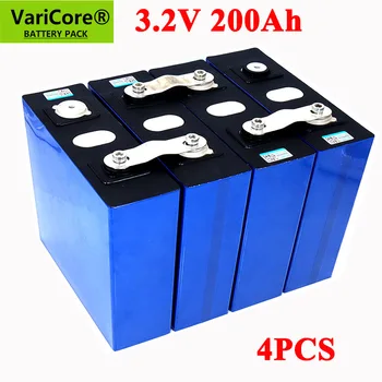 4buc VariCore 3.2 V 200Ah LiFePO4 baterie cu litiu 3.2 v 3C Litiu fosfat de fier baterie pentru 4S 12V 24V baterie Yacht solare RV