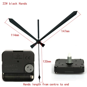 20sets Shinfuku 11.5 mm Șurub Axa mecanism cu 22# Negru mâinile Lungi Tăcut Matura Cuarț Circulație DIY Ceas seturile de Accesorii