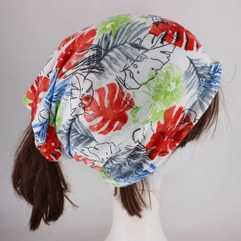 Moda Femei Toamna Căciuli Eșarfă Cald Turban Florale Colorate Fata De Bumbac Pălărie Capace Marca Hip Hop Frunze De Frumusete Capota Giorras