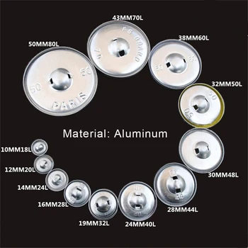 100 seturi de Butoane Acoperite de pânză Butonul embrion de Aluminiu butoanele Strat de bază din Aluminiu pânză catarama Folie buton embrion accesorii