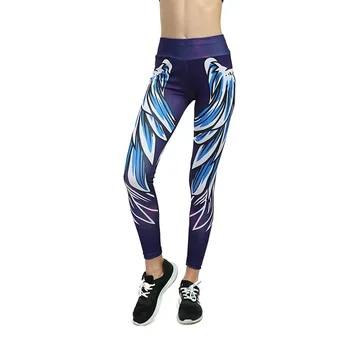 2019 Push-Up Sport Pantaloni de Yoga Nou 3D Wing Jambiere pentru Femei Fitness Rulează Strâns Legging Corp de Cladire Sexy Femei Pantaloni