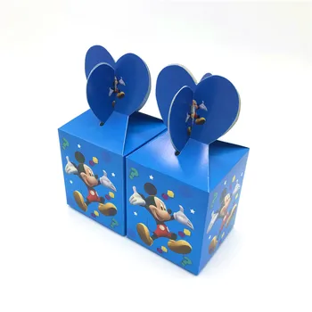 12pcs/lot Mickey Mouse Cutii de Bomboane de Petrecere de Aniversare pentru Copii de Nunta de Decorare Mickey Mouse Hârtie Cutii Cadou Copil de Dus Provizii
