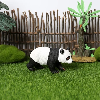 Simulare Panda Gigant Familie Jucărie Cifre cu Puii de Pădure Animale Salbatice Model Figurine Design Realist Panda pentru Colectionari