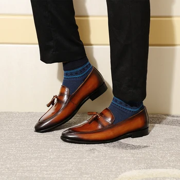 Dimensiune 13 de Brand Nou Mens Ciucure Mocasini Pantofi Slip Pe Bărbați Petrecerea de Nunta Rochie Pantofi Business Casual Pantofi Pentru Bărbați de Înaltă Calitate