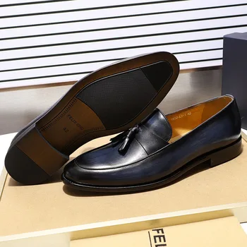 Dimensiune 13 de Brand Nou Mens Ciucure Mocasini Pantofi Slip Pe Bărbați Petrecerea de Nunta Rochie Pantofi Business Casual Pantofi Pentru Bărbați de Înaltă Calitate