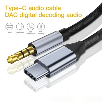!ACCEZZ Audio Cablu USB de Tip C, de sex Masculin-3.5 mm Jack Auto AUX Audio Adaptor USB-C Cablu pentru Samsung Letv 2pro max Linie Aliaj Adaptor
