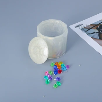 1 Set DIY Cilindru Cutie de Depozitare Turnare Mucegai Silicon Meserii Bijuterii Caz Recipient Instrument de Luare de Cristal Rășină Epoxidică Mucegai
