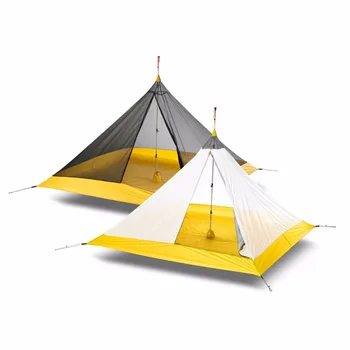 995G Camping Cort Interior Ultralight 3-4 Persoane în aer liber 20D Nailon Părți Silicon de Acoperire Rodless Piramida Mare Cort in Camping Sezonul 3