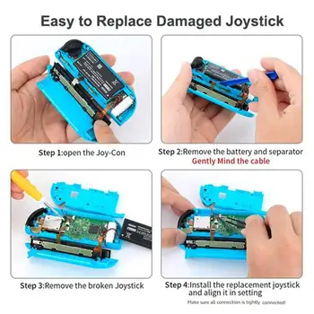 Pentru Comutator JoyCon Controller 14pcs 3D Analog Thumbsticks Joystick Inlocuire Reparare Kit Tri-Wing Șurubelniță Degetul mare Caps