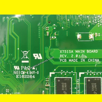 X751SA 4 nuclee N3150 CPU 4GB RAM placa de baza Pentru Laptop Asus X751S X751SJ X751SV placa de baza Testat de Lucru