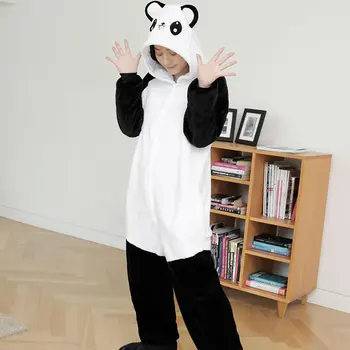Băiat Fată Pijamale Copii Unisex pijamas Mare Ochi de Panda Copil de Desene animate de Animale Cosplay Pijama Onesie Pijamale Hoodie