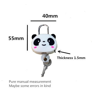 24BUC Panda Drăguț de Blocare desene animate Lacăt student ambarcațiuni de blocare cutie de depozitare cu lacat cu Fermoar Geanta Rucsac Geantă de mână Sertar Cheie cadou