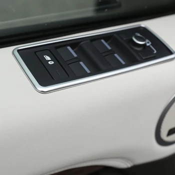 ABS Auto-styling geamurilor Butonul de Acoperire Cadru pentru Land Rover Discovery 5 LR5 2017-20 L462 Mat Crom Interior Auto Accesorii