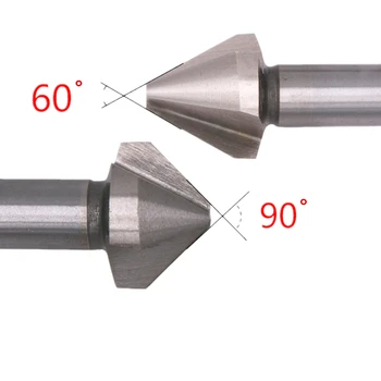 1BUC 6.3 mm-50 mm 60 de Grade/90 Grade 1 Flaut/3 Flaut HSS Freză de Șanfrenare End Mill-Cutter Bit (10.4/16.5/20.5/25/30/35/40/50mm)