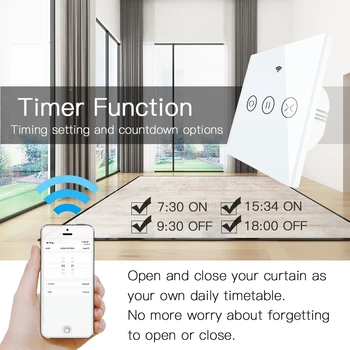 RF WiFi Smart Touch Cortina Jaluzele rulouri Întrerupător Tuya de Viață Inteligentă App Control de la Distanță,Munca cu Alexa Ecou de Start Google