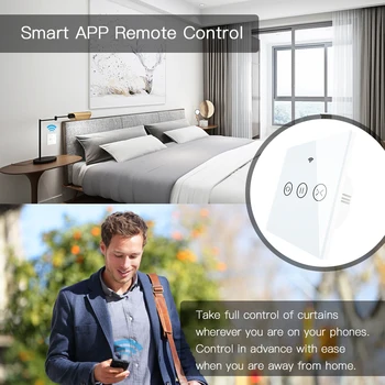 RF WiFi Smart Touch Cortina Jaluzele rulouri Întrerupător Tuya de Viață Inteligentă App Control de la Distanță,Munca cu Alexa Ecou de Start Google