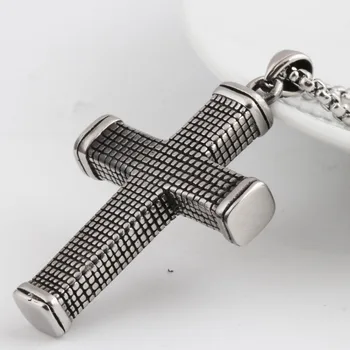 316L din Oțel Inoxidabil moda bijuterii Gotice Crucea Pandantiv colier pentru Bărbați