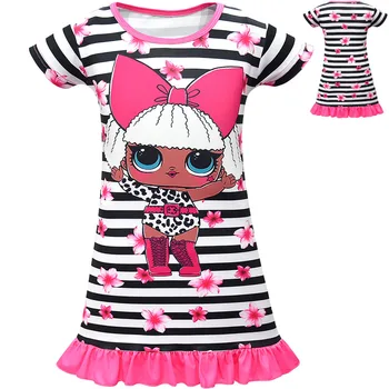 LOL Surpriză Fete Cămașă de noapte Pijamale Copii Printesa cămașă de noapte Pentru Copiii Acasă Rochii de Vară Fată Mare Sleepwear Îmbrăcăminte