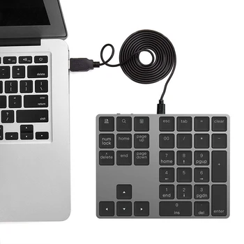 34Keys Tastatura Numerică Tastatura cu Fir Tastatura Mini Tastatură Digitală pentru iMac/Mac Pro/MacBook/MacBook Air/Pro Laptop PC