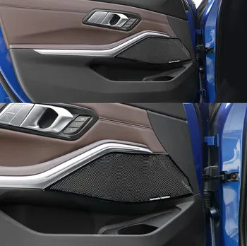 Pentru BMW seria 3 G20 G28 2019 2020 Negru din Oțel Inoxidabil Auto-Styling Autocolante tabloul de Bord Difuzor Horn Rama Decor Acoperă