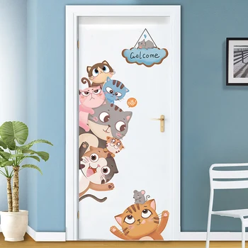 Animale de desene animate Autocolante de Perete DIY Copii Murală Decalcomanii pentru Copii, Camere Copii Dormitor Frigider Dulap Usi Decor