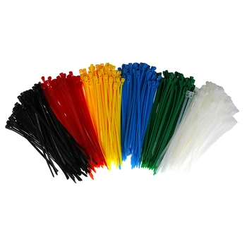100 Buc 200mm Eliberabil Cablu Cravate Colorate Plastic Reutilizabile Legături de Cablu 6 Culori