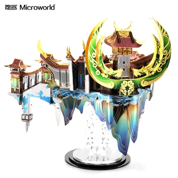 Microworld 3D Metal Puzzle Figura Jucarie Dragon Palace model kits truse Educaționale, Educație Cadou Jucarii Pentru Copii