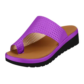 JAYCOSIN Femei cu Fund Gros Sandale Wedge Sandale cu Toc Clip Toe Plaja Vara Pantofi pentru Femei de Vară Papuci de Vara Flip Flop