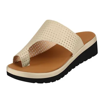 JAYCOSIN Femei cu Fund Gros Sandale Wedge Sandale cu Toc Clip Toe Plaja Vara Pantofi pentru Femei de Vară Papuci de Vara Flip Flop