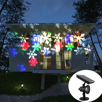 Solar Alimentat LED Proiector Laser se Deplasează Fulg de nea Lumina Disco Impermeabil de Crăciun, Lumini de Scena în aer liber, Grădină Peisaj Lampa