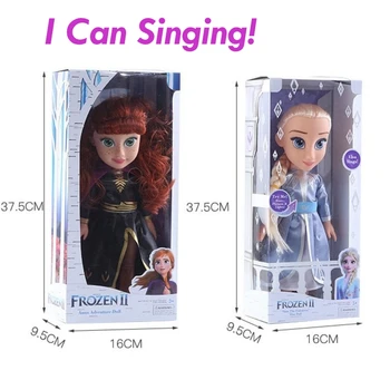 Disney Frozen 2 Păpuși Printesa 33CM Anna, Elsa, Kristoff, cu Muzica Cântă Cântece Electronice Inteligente Cosplay Petrecere Jucarii pentru Fete
