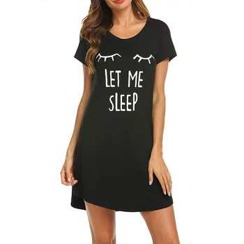 Nou-Femei Vara Interioară Sleepwear Casual Femei Pijamale Drăguț Fete Imprimate Rochie De Noapte Cu Maneci Scurte Îmbrăcăminte De Noapte